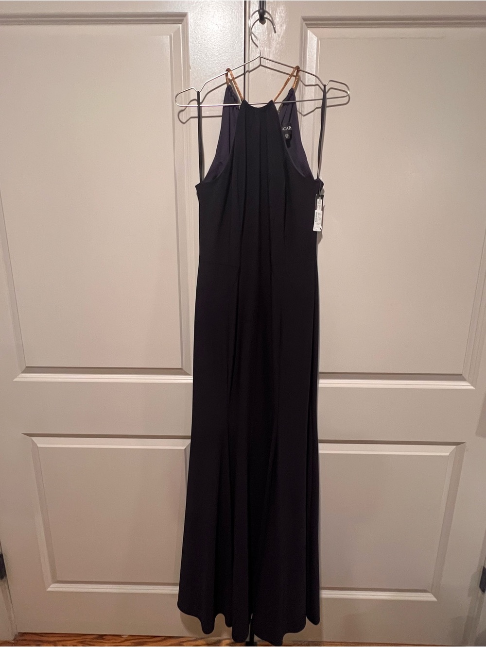 XSCAPE SZ 10 Elegant Navy Halter Maxi Dress